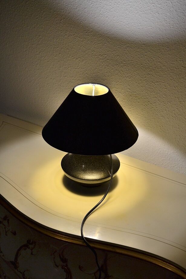 Lamp Black Marble 1960 s