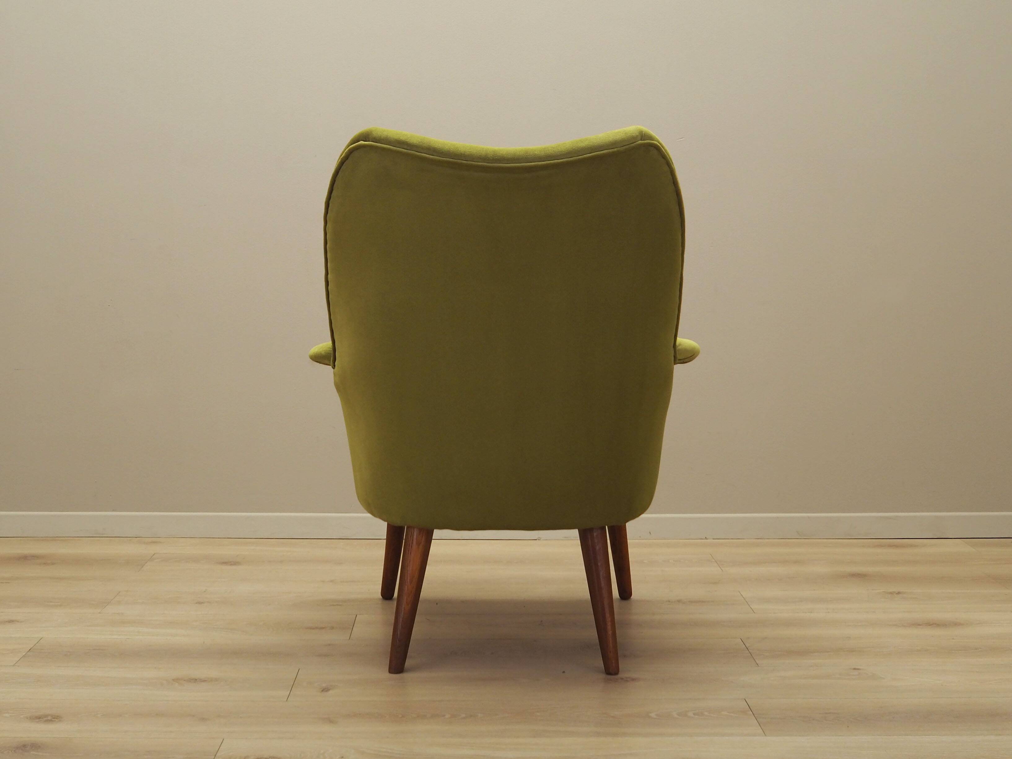 Green armchair, Danish design, 1970s, production: Denmark