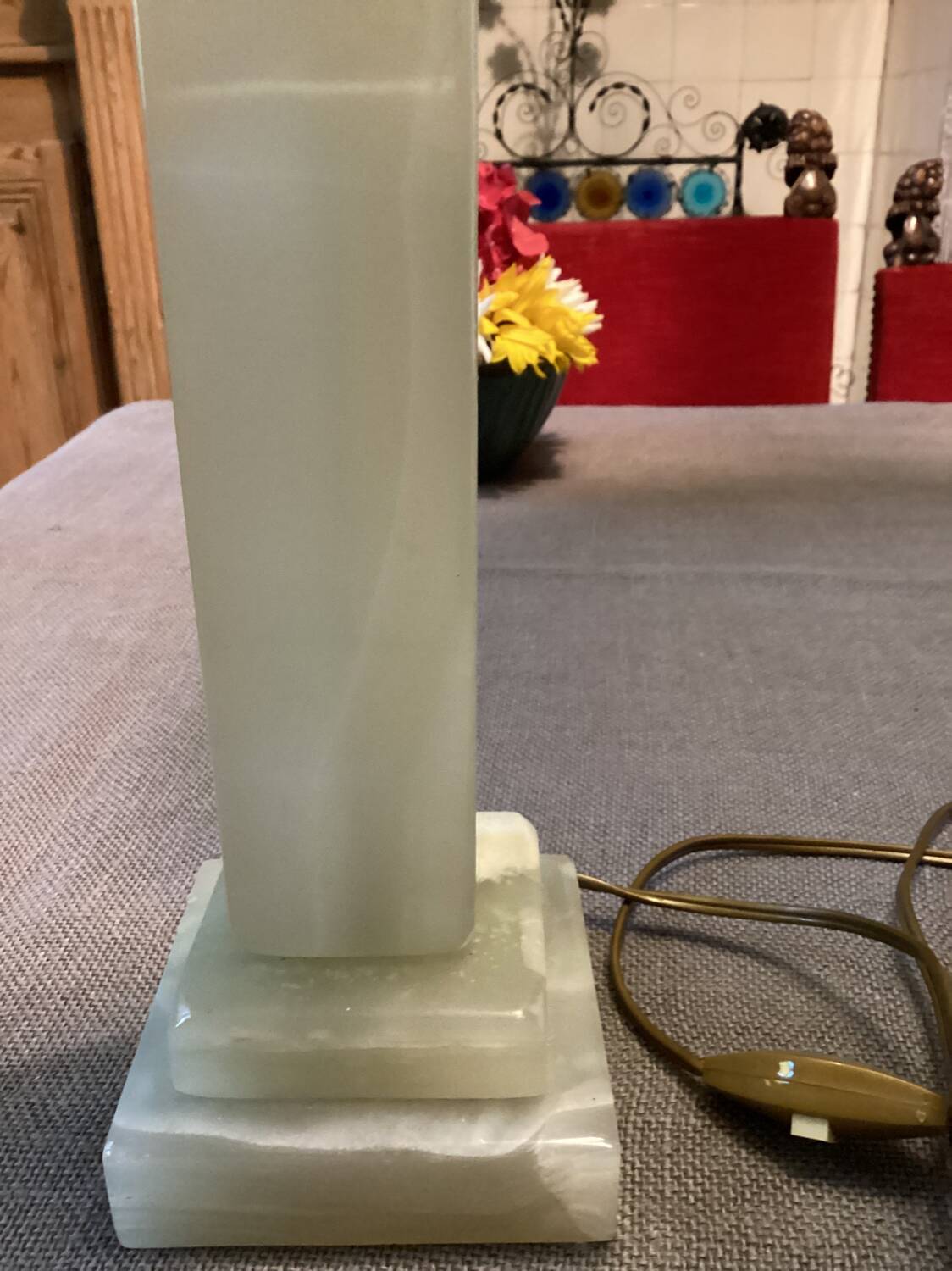 Alabaster table lamp