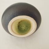 Ceramic vase decoration geometric shapes green / black