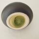 Ceramic vase decoration geometric shapes green / black