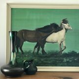 Vintage horses painting