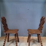 Pair of escabelle chair