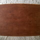 Wood and rattan coffee table - 1960s