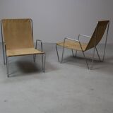 Early set of Bachelor armchairs by Verner Panton for Fritz Hansen, 1955