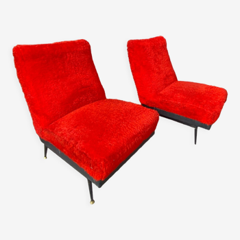 Pair of red moumoute chauffeurs circa 1960