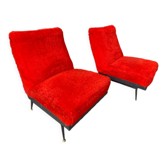 Pair of red moumoute chauffeurs circa 1960