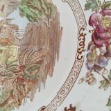 Plat de service ou assiette creuse en faïence de Longwy ," Cyprus"