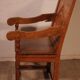 high-backed armchair from the 17th century in oak