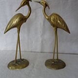 Pair of waders brass birds