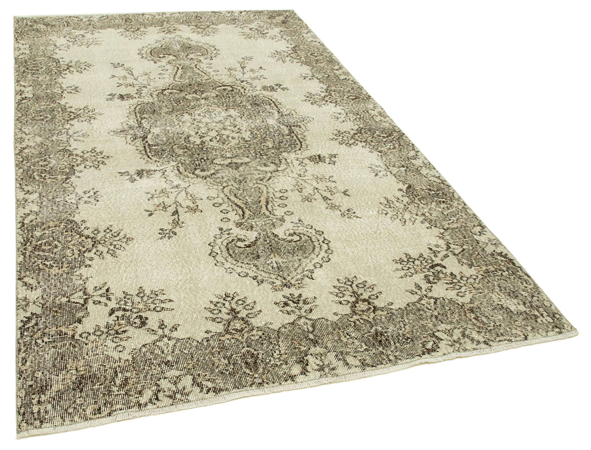 Hand-knotted turkish beige carpet 156 cm x 257 cm