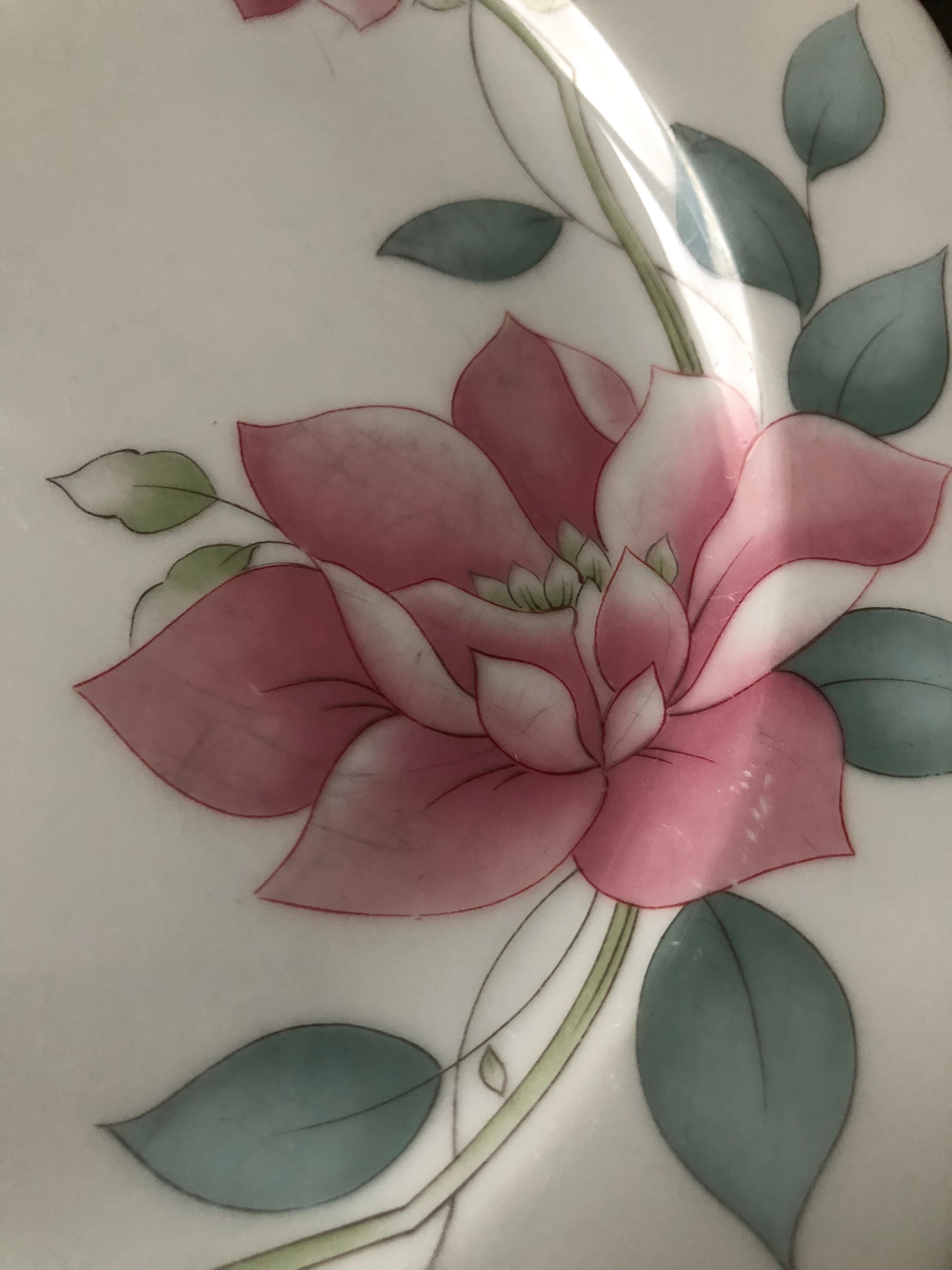 Porcelain plate service