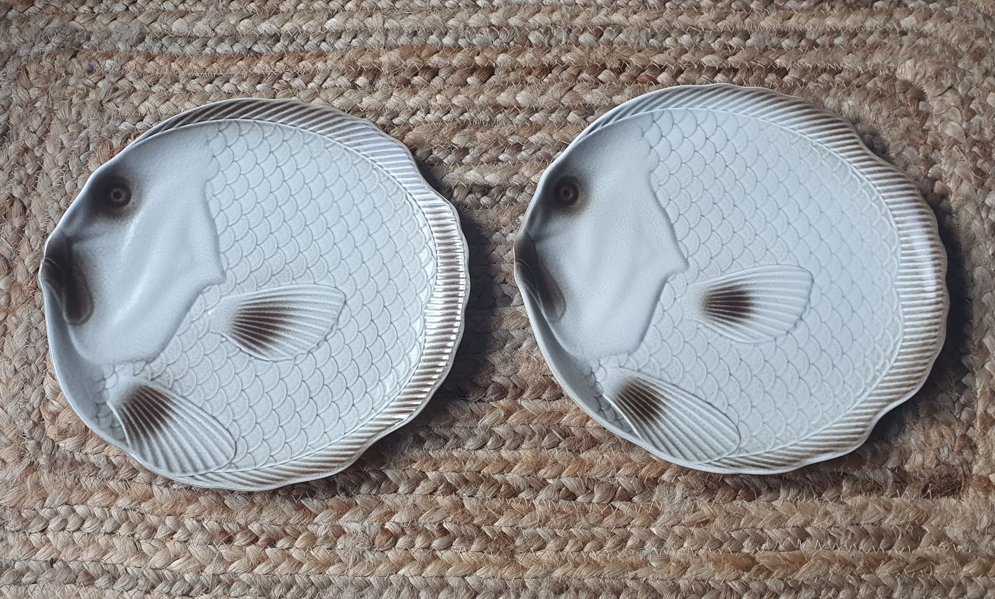 Ensemble de 12 assiettes plates et plat