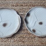 Set of 12 flat plates and dish