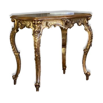Paire de miroirs en bois sculpté, trois bras de lumière de style Louis XVI