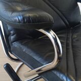 Scandinavian design leather armchairs 70s