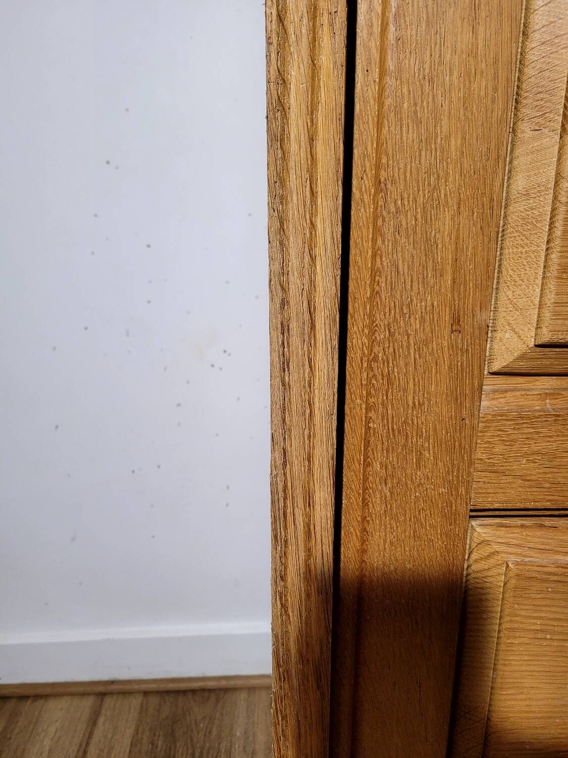 Vintage design oak buffet by Guillerme and Chambron