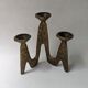 Golden bronze candlestick Scandinavian decoration