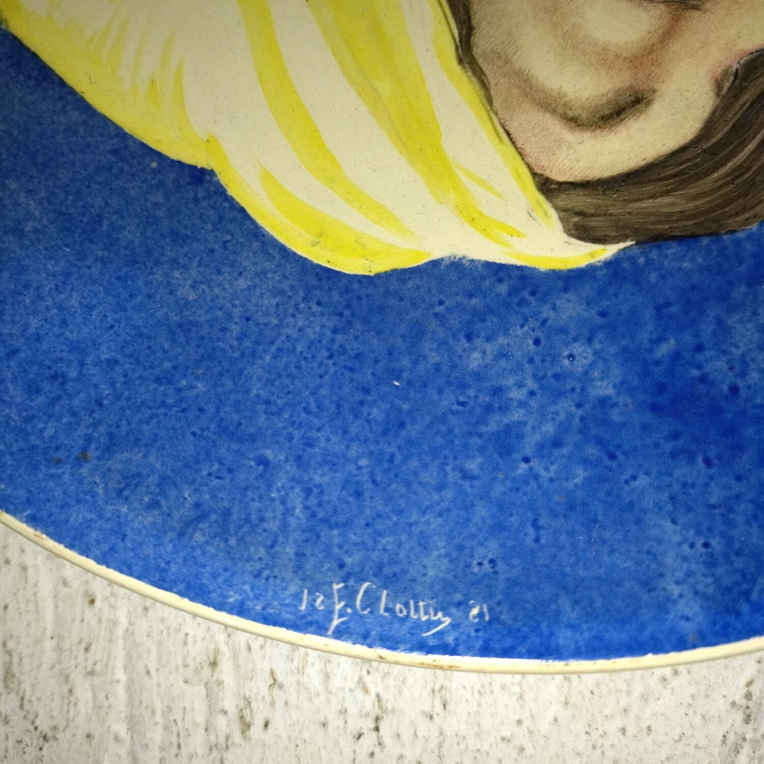 Montereau nineteenth earthenware dish