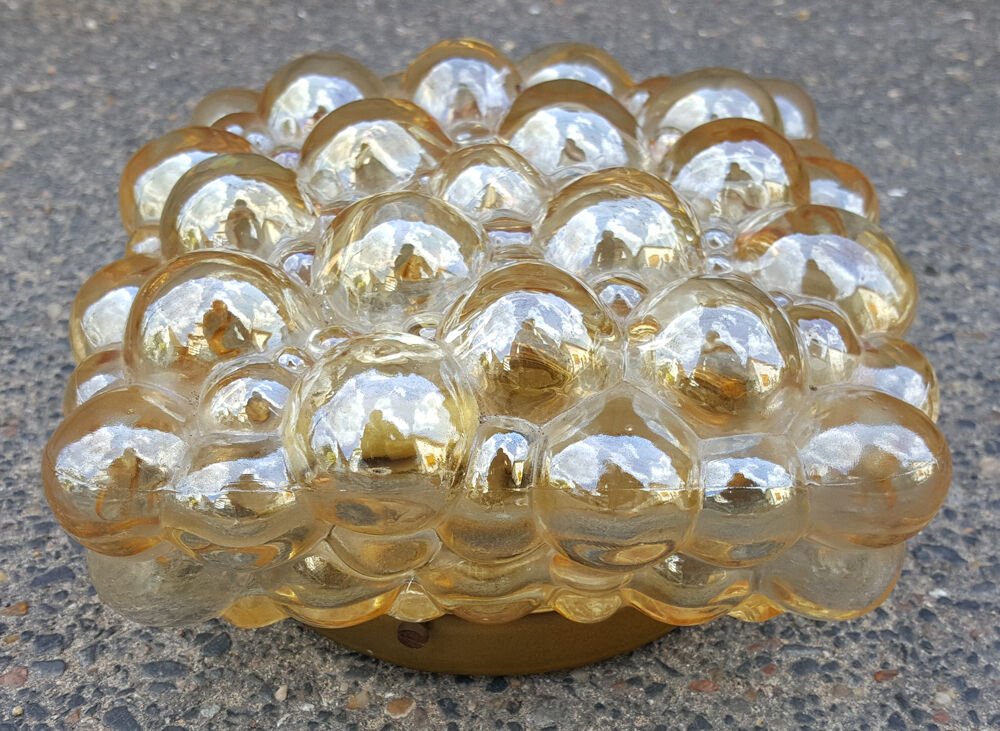 Ceiling square glass by Helena Tynell for Glashütte Limburg 60s