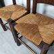4 chaises brutaliste paille