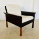 1960s retro Hans Olsen rosewood and leather lounge chair