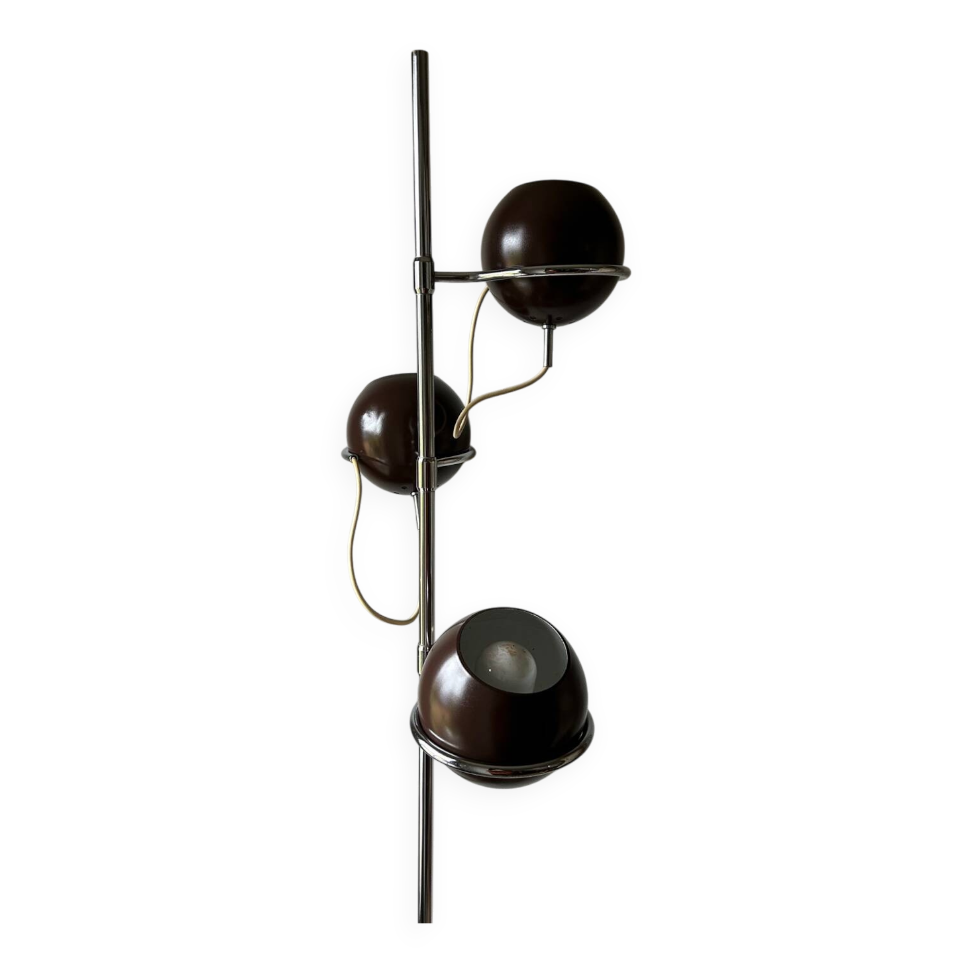 Chrome floor lamp Monix 3 vintage balls 1970