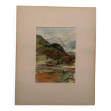 Jean Jacques GRUNENWALD (1911 - 1982) - Gouache - Mountain Landscape