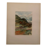 Jean Jacques GRUNENWALD (1911 - 1982) - Gouache - Mountain Landscape