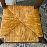 Lot de 2 chaise bois et paille