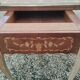 Antique game table in Louis XVI style with marquetry.