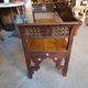Old syrian wooden bench and mother-of-pearl inlay