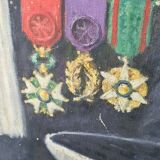 Portrait de juge magistrat notable signé Louis Flot peintre lorrain 1937
