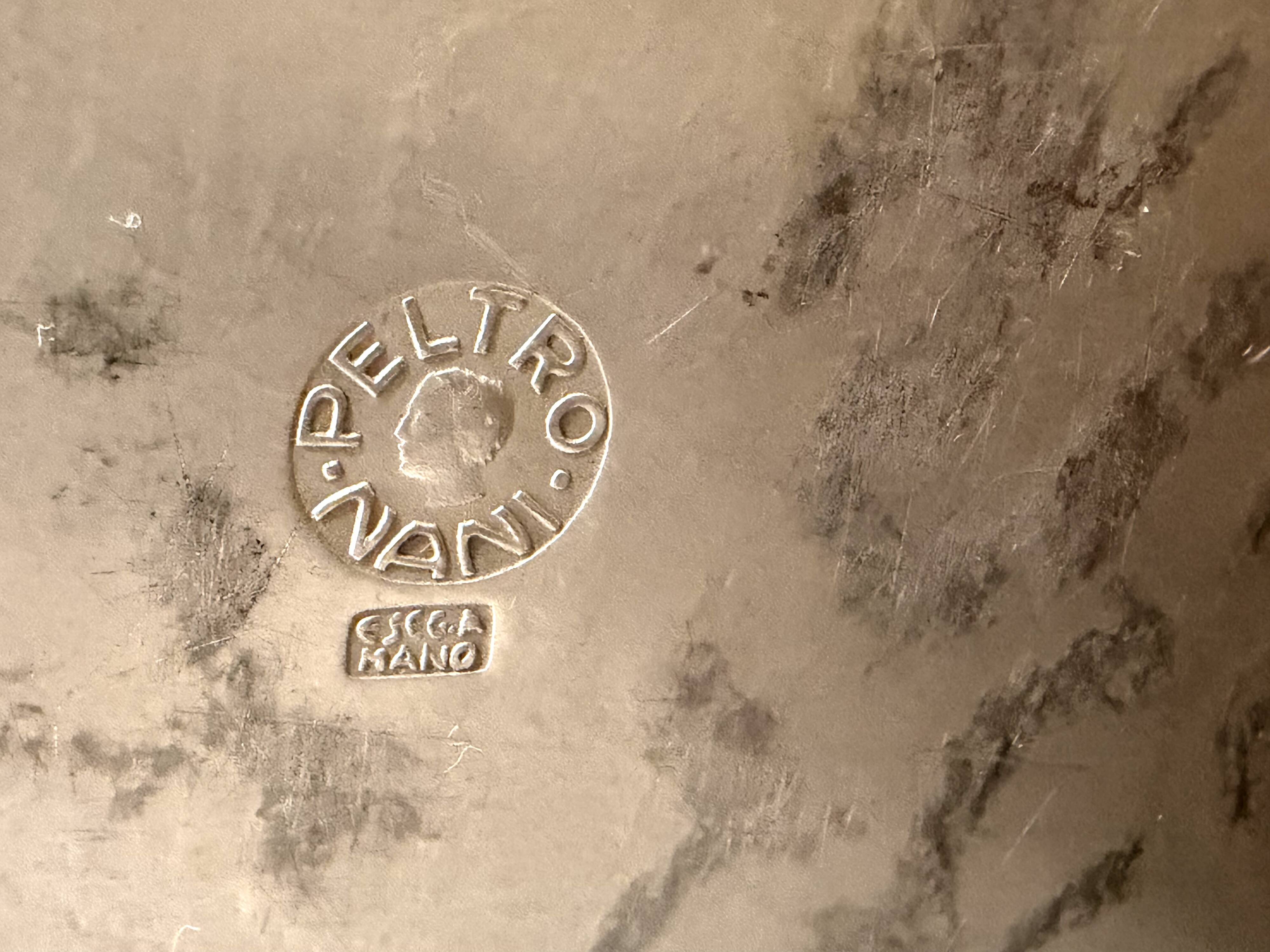 Vintage Handmade Rectangular Pewter Box by Attilio Nani, Italy
