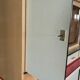 Modernist buffet in almond green & vermilion red 50