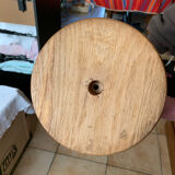 Solid oak turned lamp base