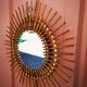 Miroir soleil rotin