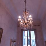 Chandelier to, colored crystal tassels