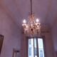 Chandelier to, colored crystal tassels
