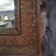 Pair of carved wooden mirrors 38x48cm