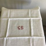 7 monogrammed damasse cotton towels