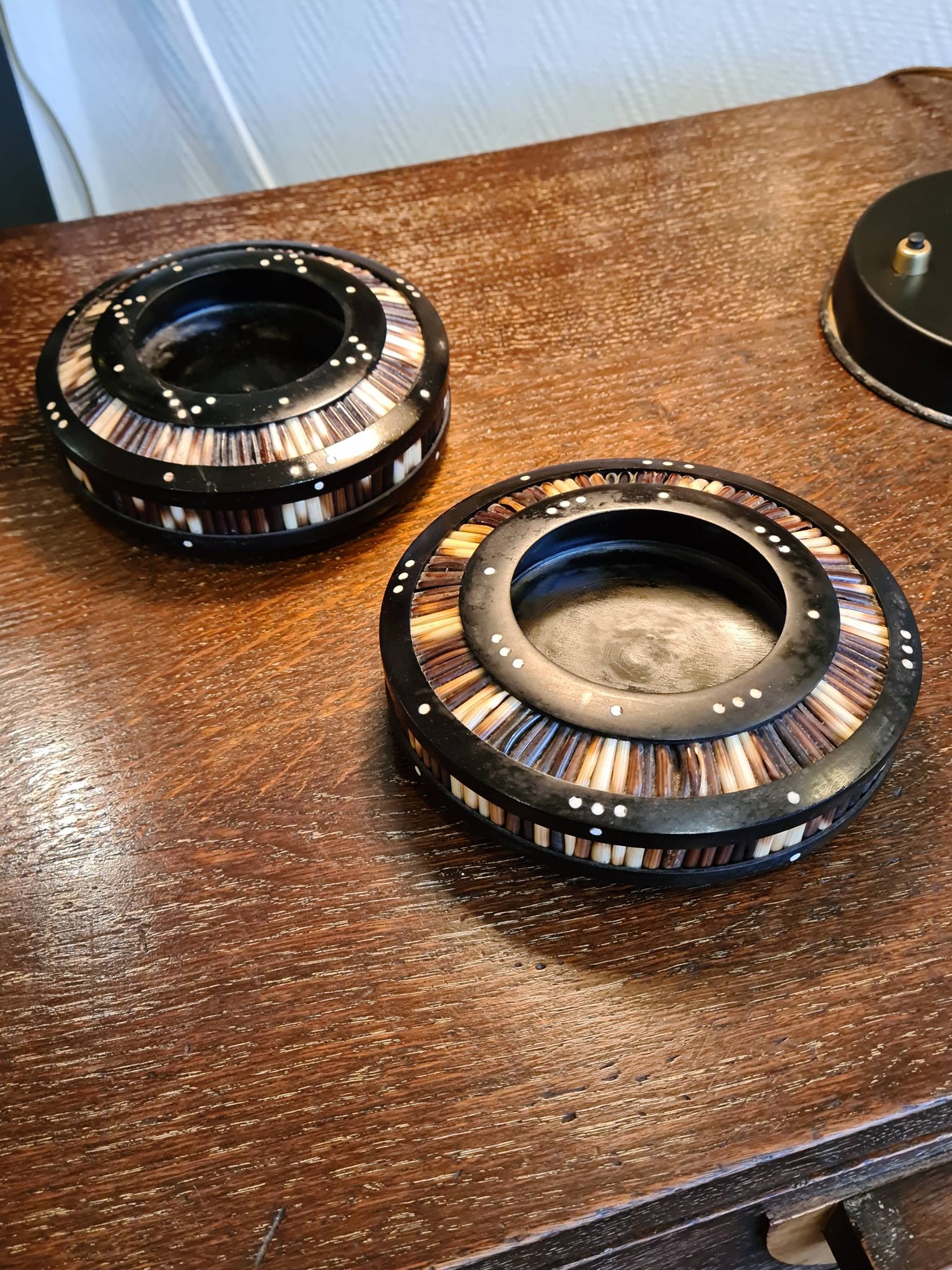 Pair of art deco ashtrays