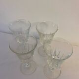 Set of 4 small stemmed glasses
