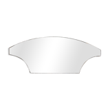 Bevelled mirror 63 cm