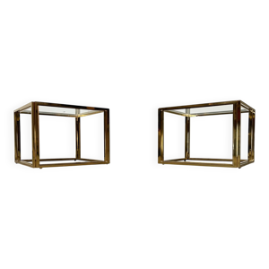 Tables d'appoint cube - verre lot