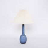 Rare lampe de table danoise bleue du milieu du siècle par Esben Klint pour Holmegaard
