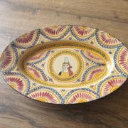 Oval plate Henriot Quimper Art Deco