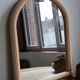 Powder pink arch wall mirror - Art Deco style - Moulded frame