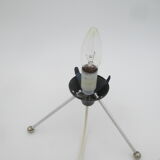 Vintage metal and opaline tripod lamp