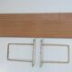 Gold metal shelf and formica veneer 60s